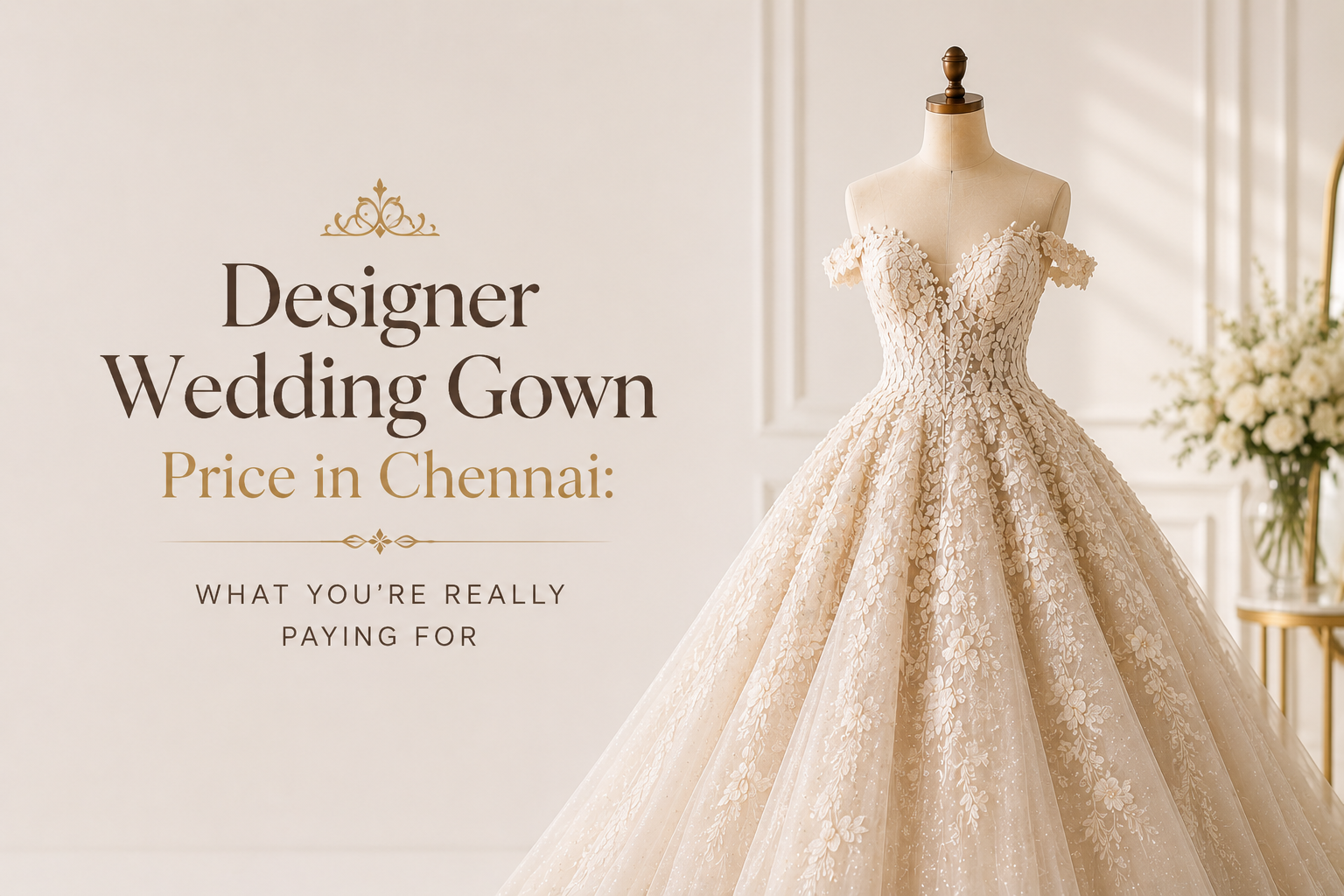 Designer Wedding Gown Price in Chennai: What You’re Really Paying For