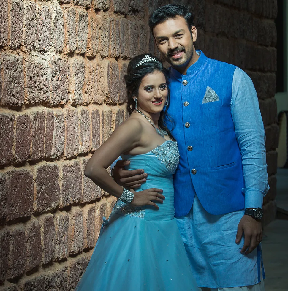 Celebrity In Handcrafted La Fantaisie Bridal Gown.